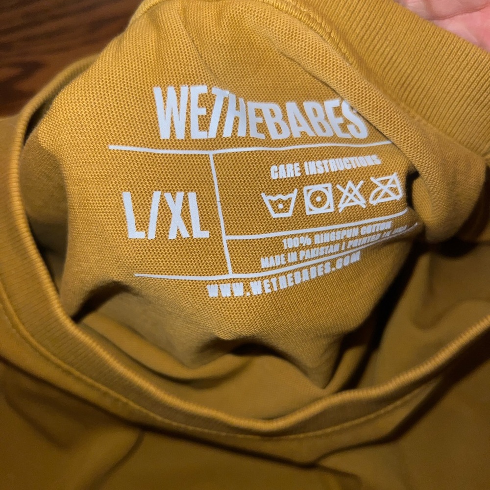 Women's Short Sleeve Tee with Smiley Face - Mustard - Picture 3 of 6